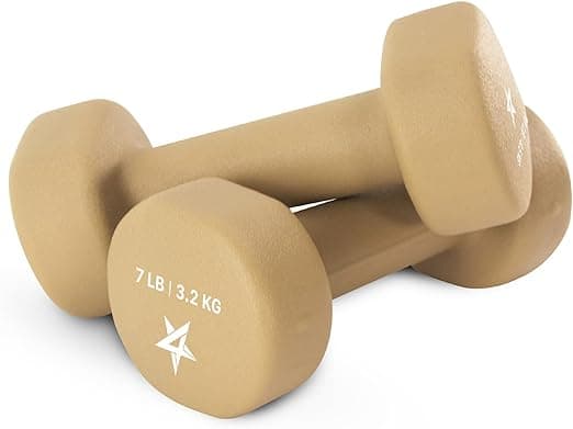 Yes4All Neoprene Coated Dumbbell Hand Weight Sets of 2 - Multiple Weight Options with 15 Colors, Anti-roll, Anti-Slip, Hexagon Shape